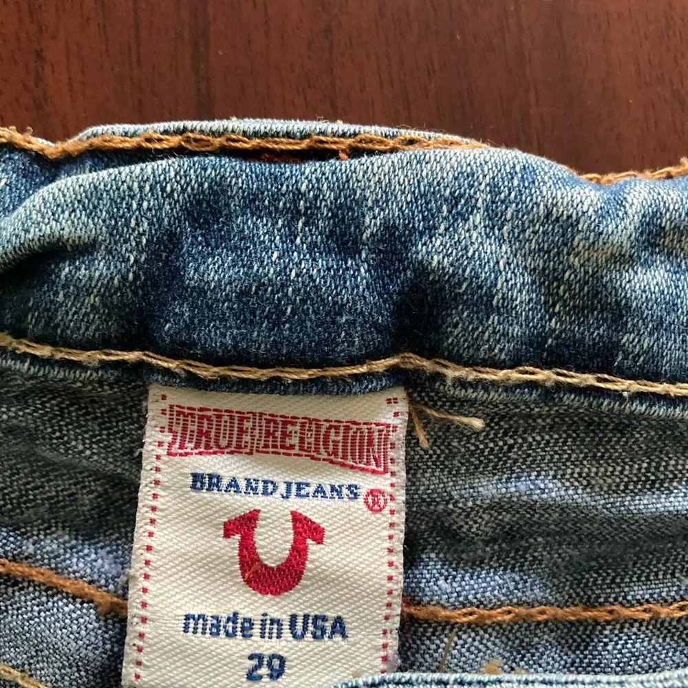 True Religion Women's Straight Leg Blue Jeans